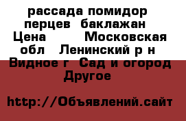 рассада помидор, перцев, баклажан › Цена ­ 40 - Московская обл., Ленинский р-н, Видное г. Сад и огород » Другое   